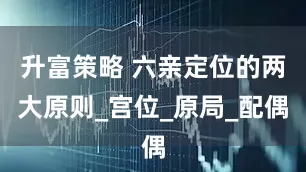 升富策略 六亲定位的两大原则_宫位_原局_配偶
