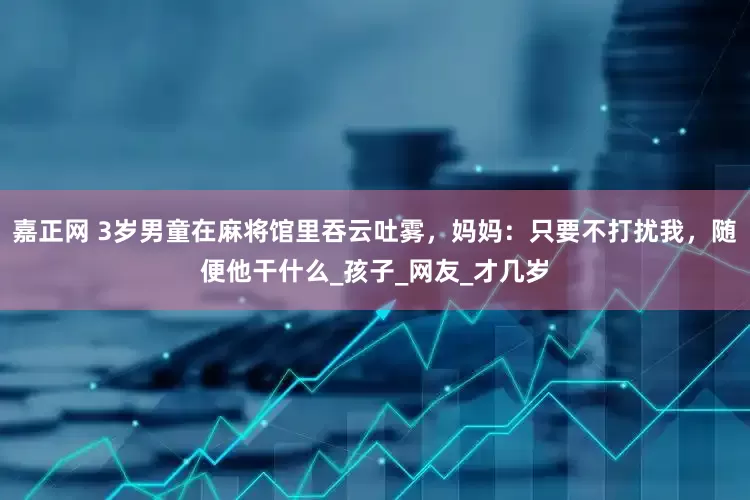 嘉正网 3岁男童在麻将馆里吞云吐雾，妈妈：只要不打扰我，随便他干什么_孩子_网友_才几岁
